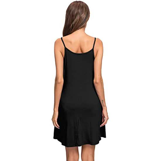 Women's Summer Spaghetti Strap Casual Swing Tank Beach Cover Up Dress with Pockets Women's Dresses - DailySale