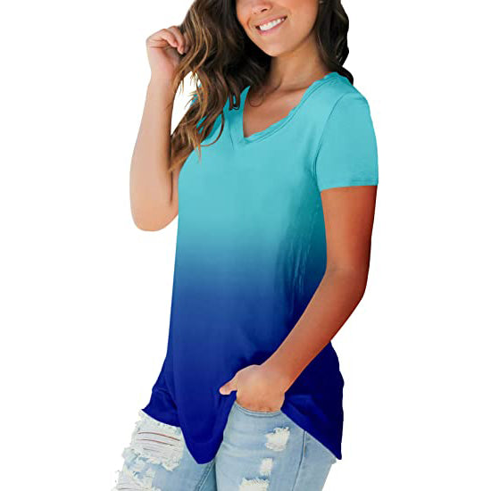 Women's Summer Tie Dye Short Sleeve T-Shirt Women's Tops - DailySale