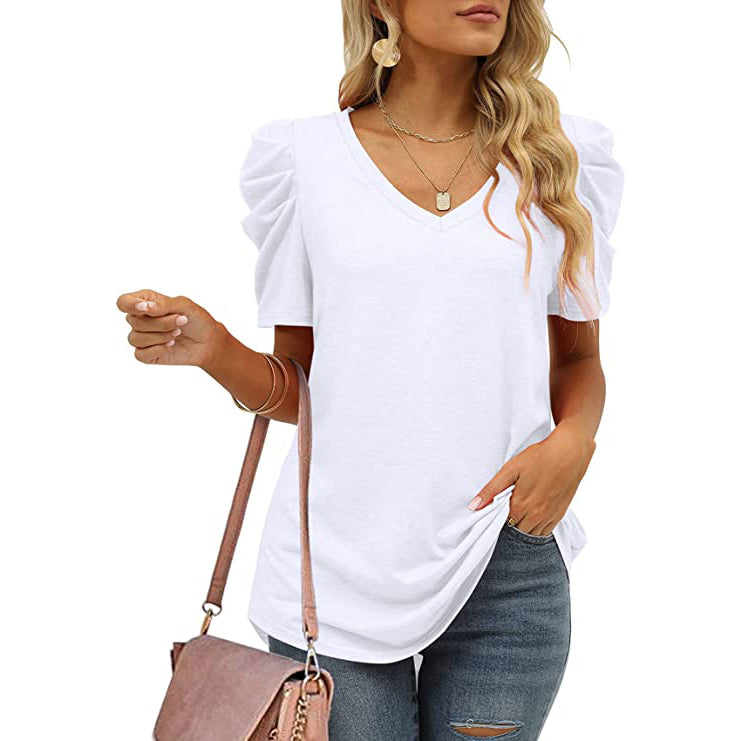 Women's Summer V-Neck Casual T-Shirt Women's Tops - DailySale