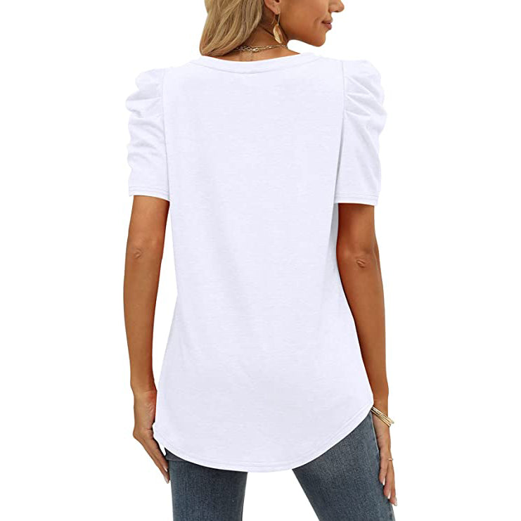 Women's Summer V-Neck Casual T-Shirt Women's Tops - DailySale