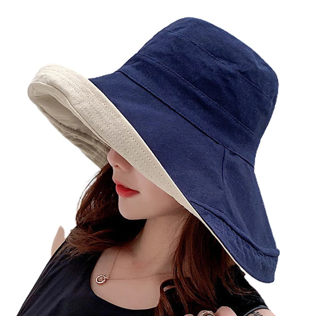 Women's Sun Protection Sun Hat Women's Shoes & Accessories Navy - DailySale