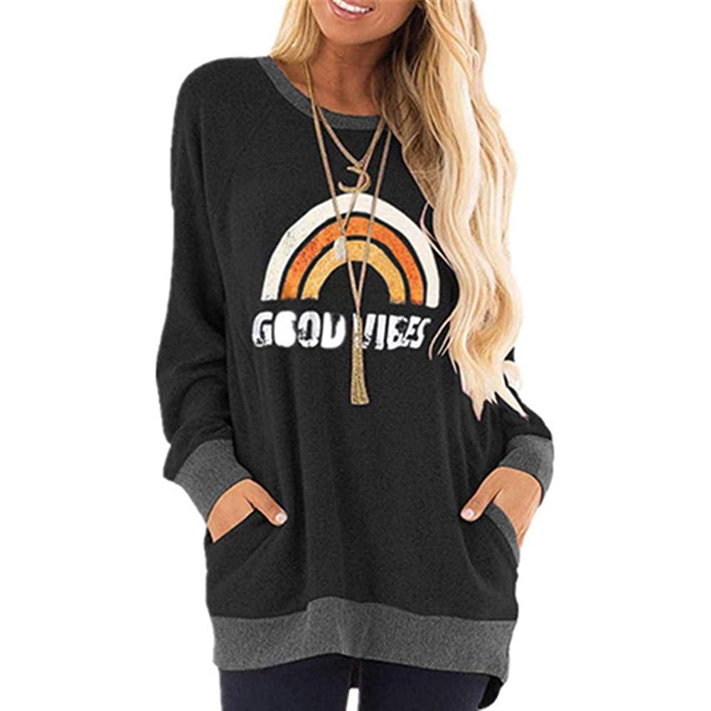 Women's Sweatshirt Plus Size Tunic Top Women's Clothing Black S - DailySale