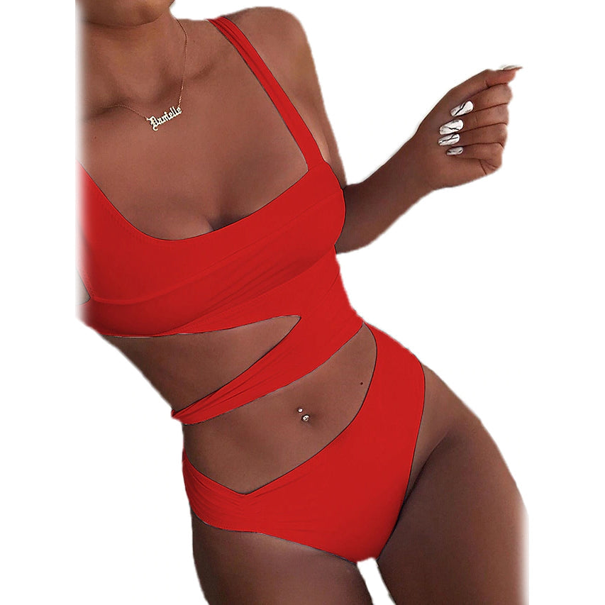 Women's Swimwear One Piece Bikini Swimsuit Women's Swimwear & Lingerie Red S - DailySale