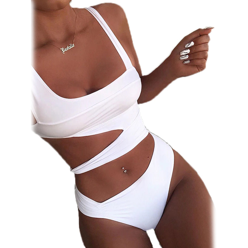 Women's Swimwear One Piece Bikini Swimsuit Women's Swimwear & Lingerie White S - DailySale