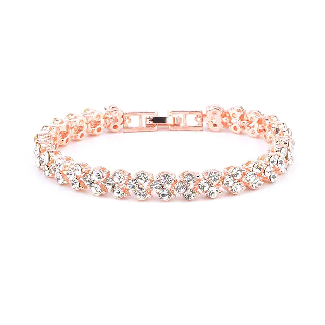 Women's Tennis Crystal Bracelet Bracelets Rose Gold - DailySale