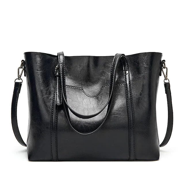 Women's Tote Shoulder Bag PU Leather Bags & Travel Black - DailySale