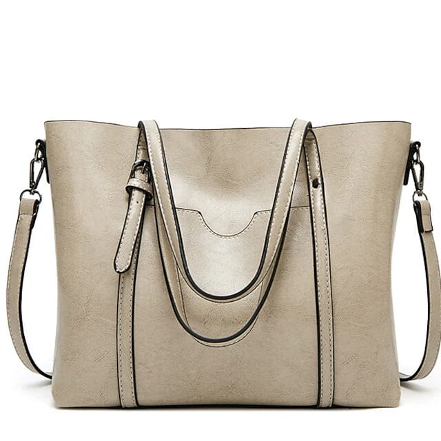 Women's Tote Shoulder Bag PU Leather Bags & Travel Gray - DailySale