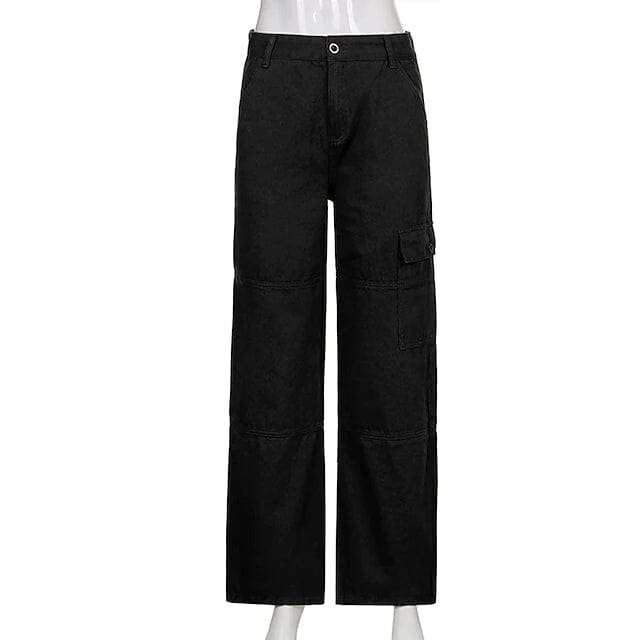 Women's Trouser Cargo Pants Women's Bottoms Black S - DailySale