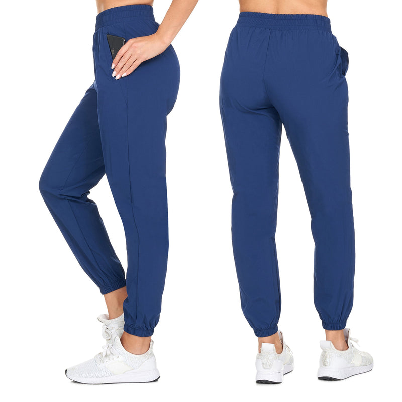 Women's Ultra Soft Full Length Woven Jogger Pants With Pockets Women's Bottoms Blue S - DailySale