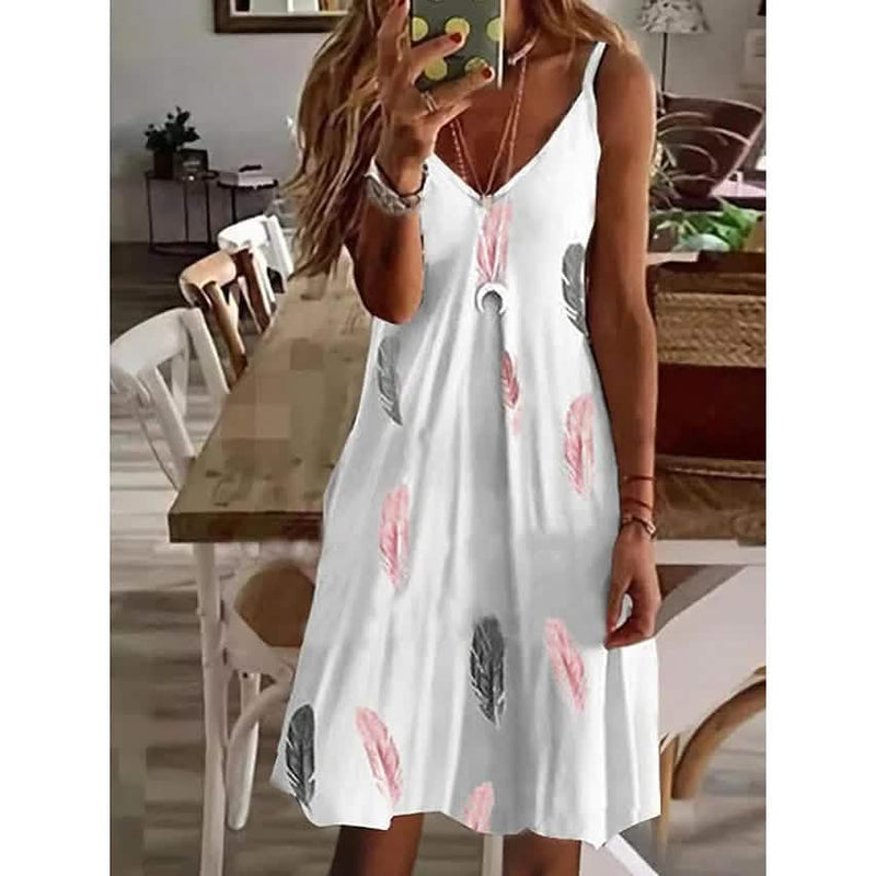 Women's V-Neck Casual Sling Dress Women's Dresses - DailySale