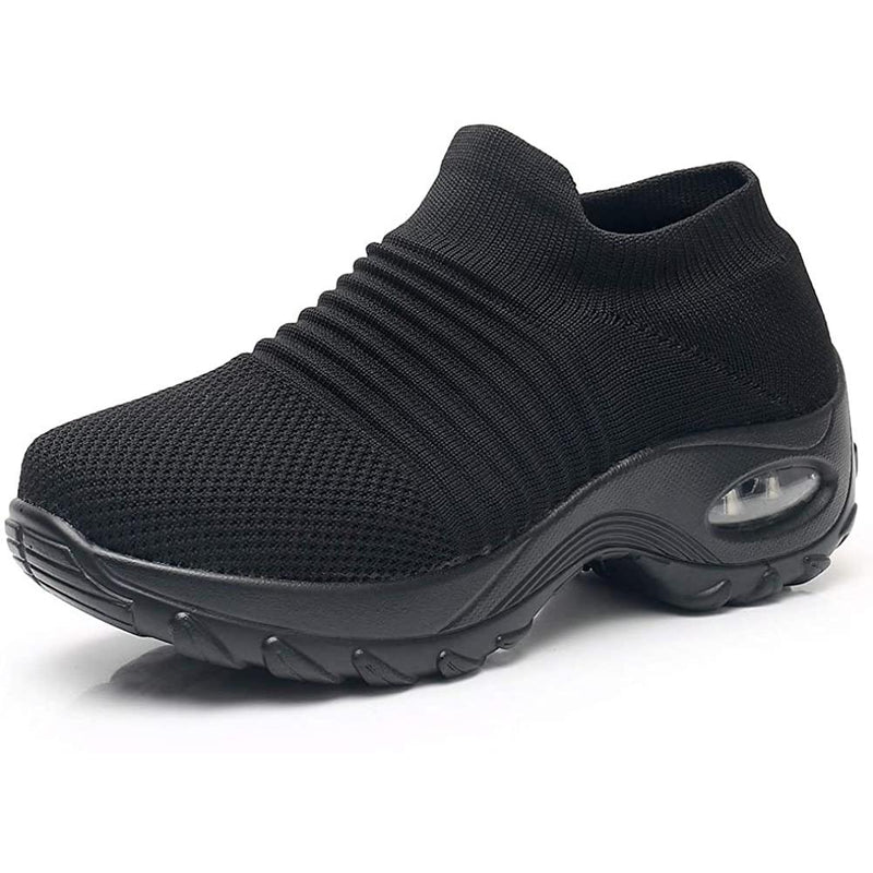 Women's Walking Shoes Sock Sneakers Women's Shoes & Accessories Black 5.5 - DailySale