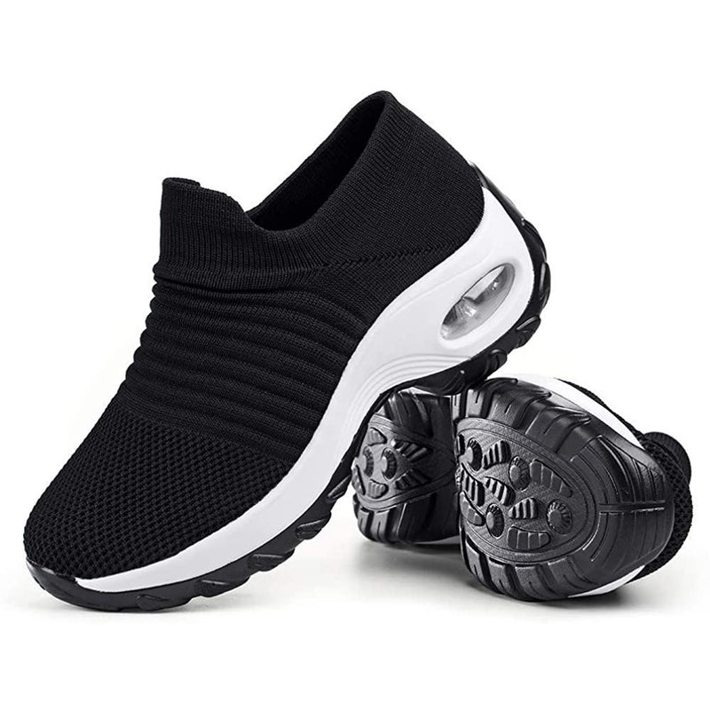 Women's Walking Shoes Sock Sneakers Women's Shoes & Accessories Black/White 5.5 - DailySale