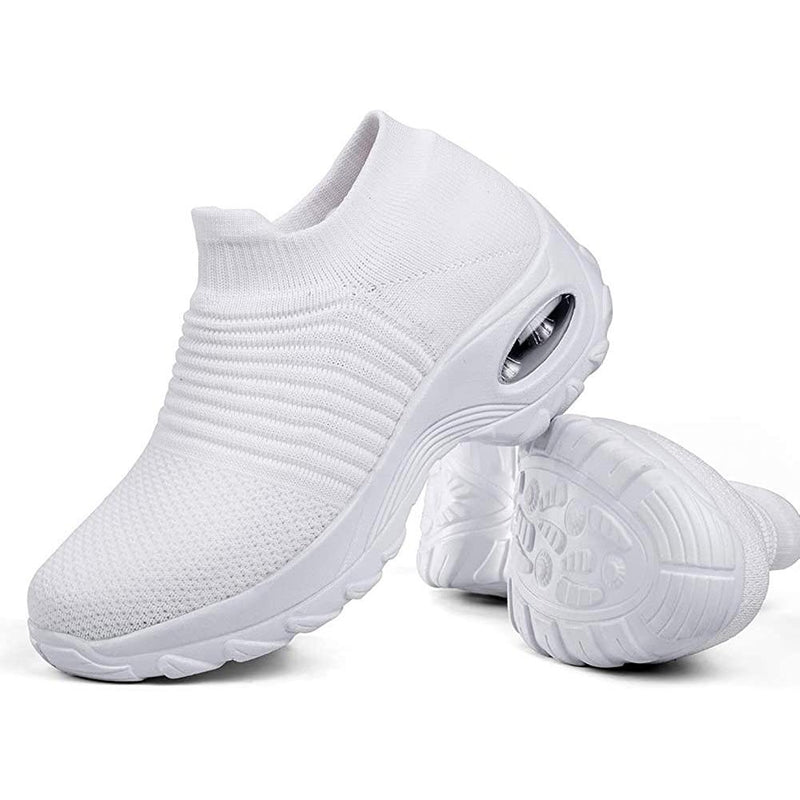 Women's Walking Shoes Sock Sneakers Women's Shoes & Accessories White 5.5 - DailySale