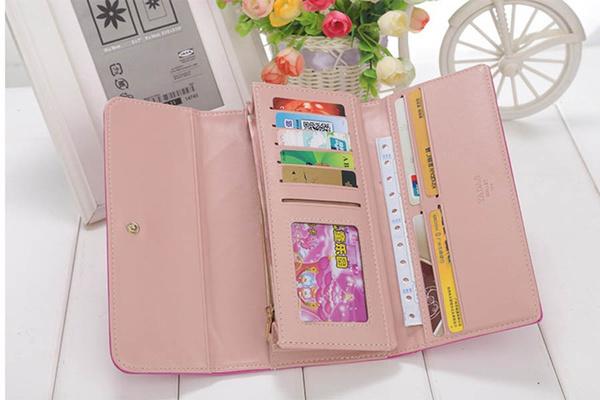 Womens Wallets Purses Plaid PU Leather Long Wallet Hasp Phone Bag Women's Shoes & Accessories - DailySale