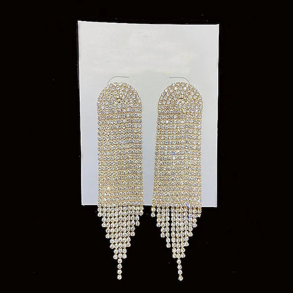 Women's White Drop Fringe Earrings Earrings Gold - DailySale