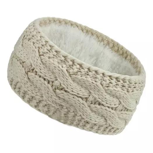 Women's Winter Cable Knit Headband Women's Shoes & Accessories Beige - DailySale