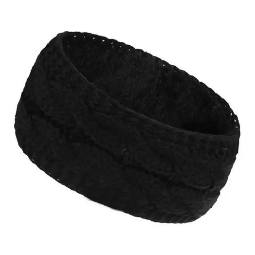 Women's Winter Cable Knit Headband Women's Shoes & Accessories Black - DailySale