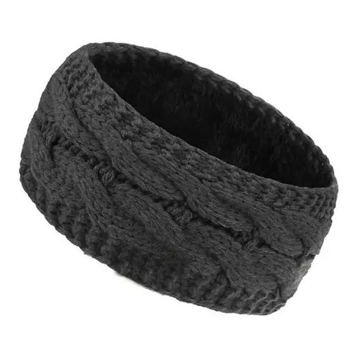 Women's Winter Cable Knit Headband Women's Shoes & Accessories Charcoal - DailySale