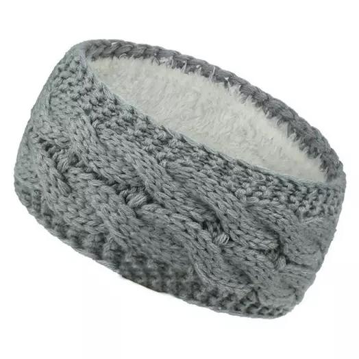 Women's Winter Cable Knit Headband Women's Shoes & Accessories Gray - DailySale