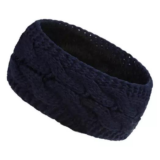Women's Winter Cable Knit Headband Women's Shoes & Accessories Navy - DailySale