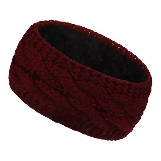 Women's Winter Cable Knit Headband Women's Shoes & Accessories Red - DailySale