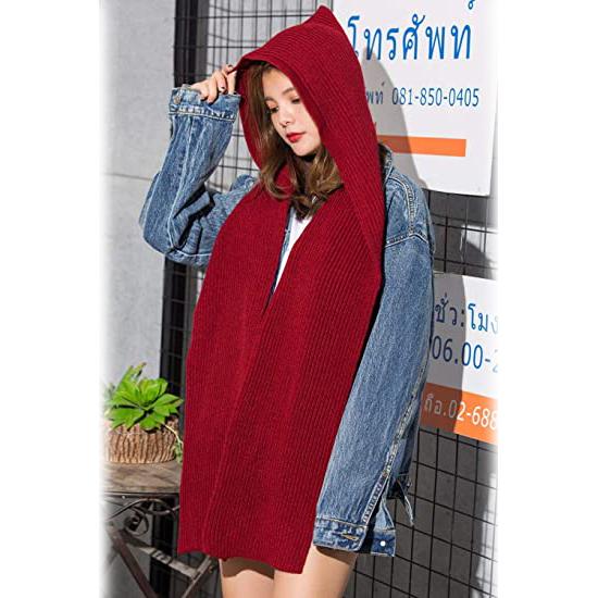 Women's Winter Knitted Hooded Long Scarf Women's Shoes & Accessories - DailySale