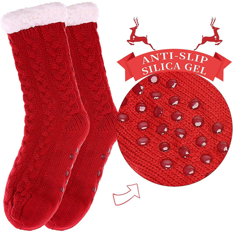 Women's Winter Super Soft Warm Cozy Fuzzy Fleece-Lined with Grippers Slipper Socks Women's Shoes & Accessories - DailySale