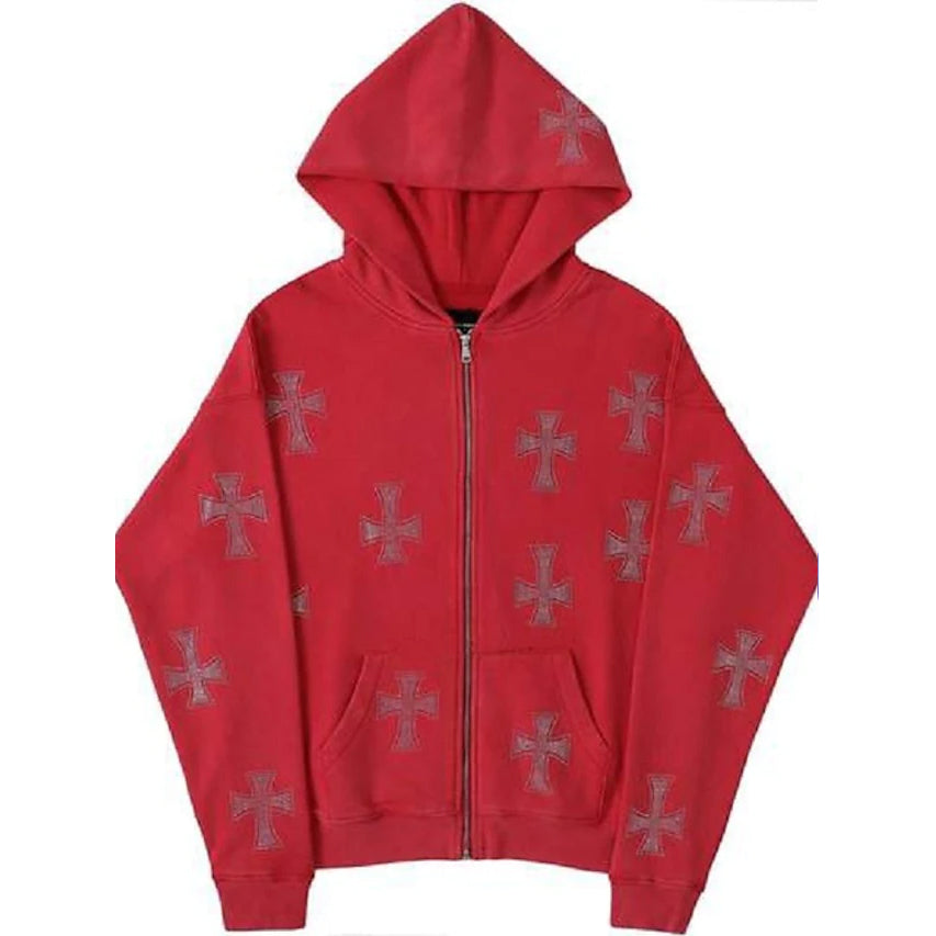 Women's Zip Sports Hoodie Women's Outerwear Red S - DailySale