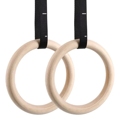 Wood Gymnastic Rings Fitness - DailySale