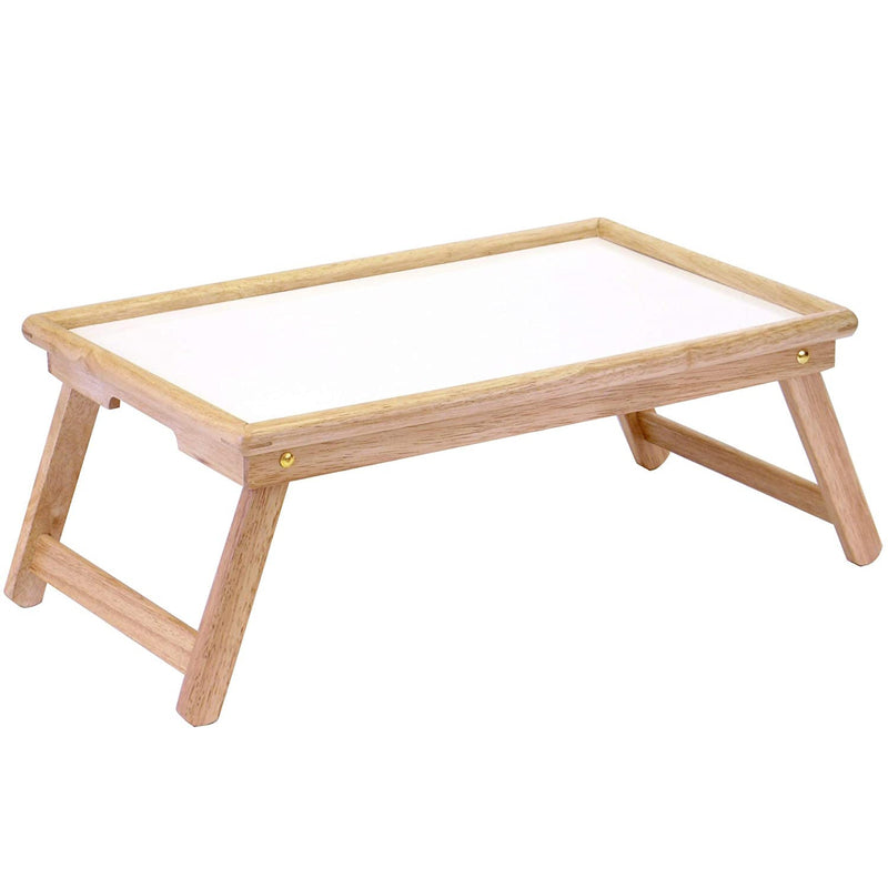 Wooden Bed Tray with Folding Legs Computer Accessories - DailySale
