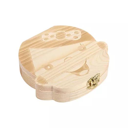 Wooden Storage Keepsake Box For Baby Teeth Baby - DailySale