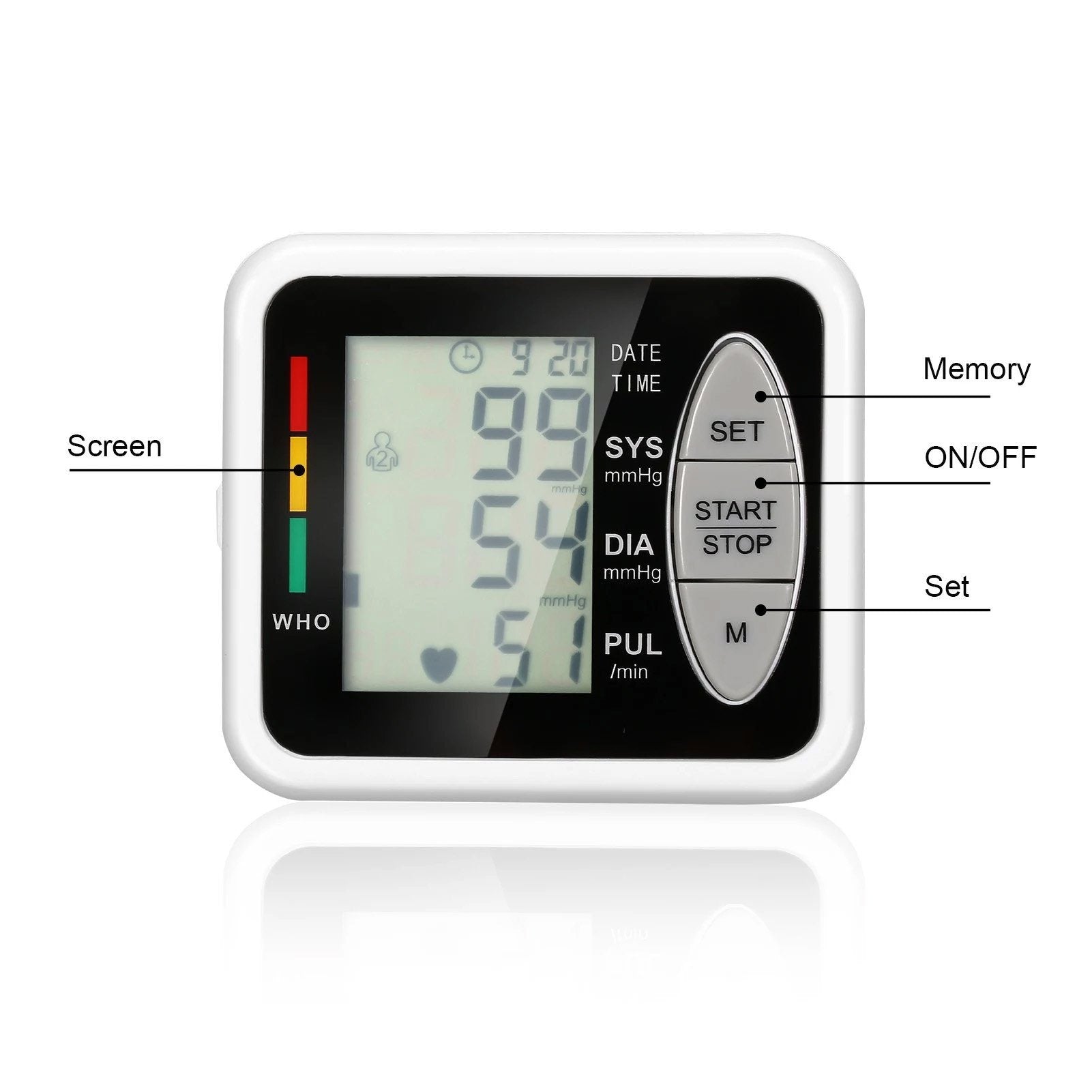 Wrist Electronic Sphygmomanometer Intelligent Electronic Blood Pressure Monitor Wellness - DailySale