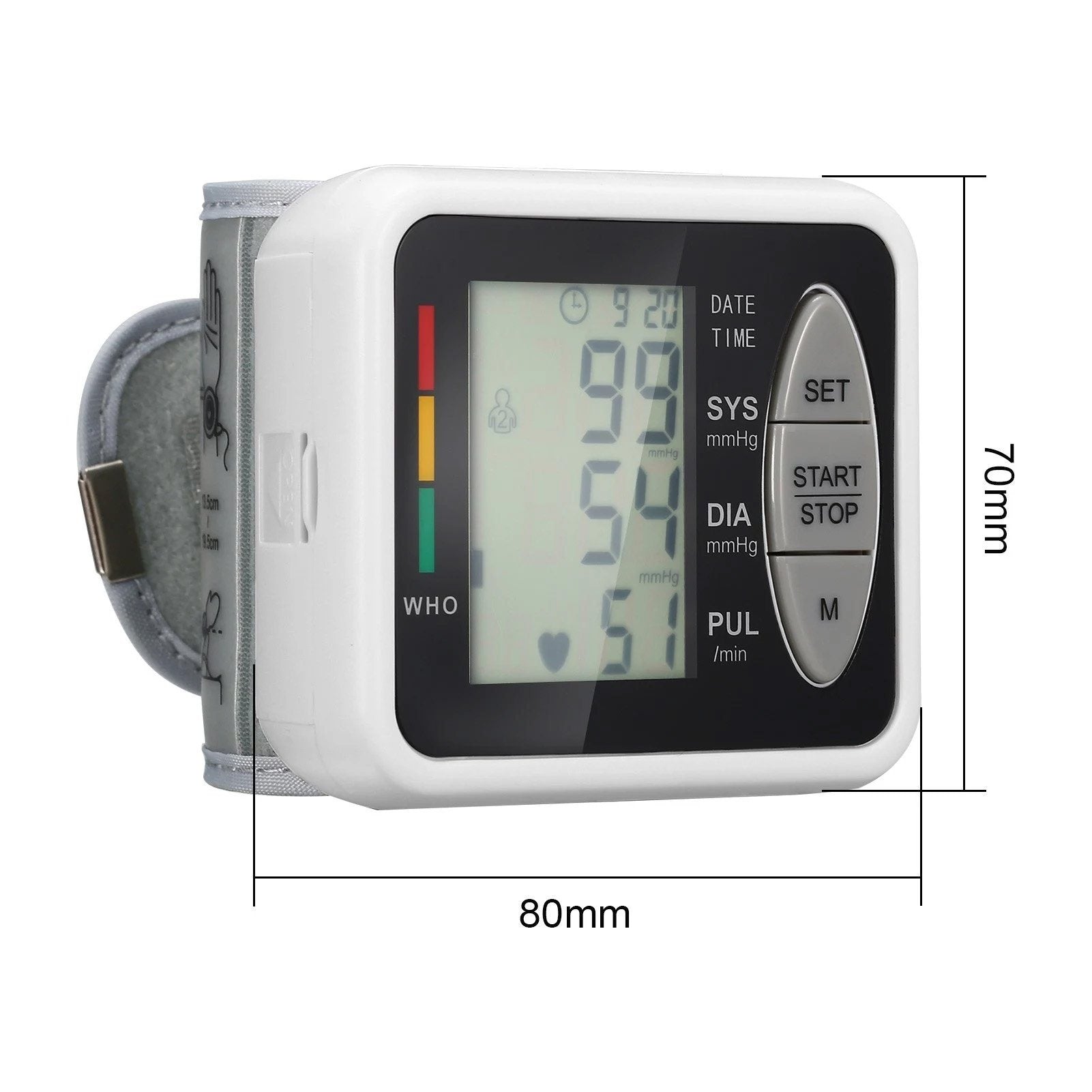 Wrist Electronic Sphygmomanometer Intelligent Electronic Blood Pressure Monitor Wellness - DailySale