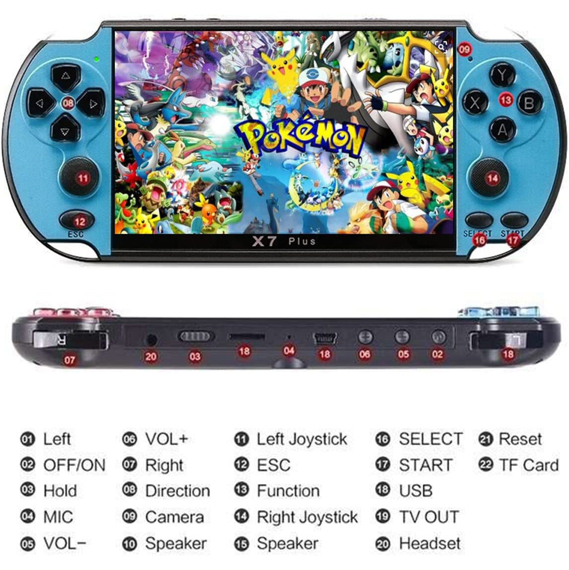 X7Plus Dual Joystick Portable Handheld Game Console Video Games & Consoles - DailySale