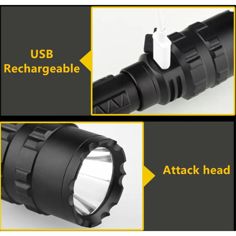 XANES 1102 L2 5Modes 1600 Lumens USB Rechargeable Camping Hunting LED Flashligh Sports & Outdoors - DailySale