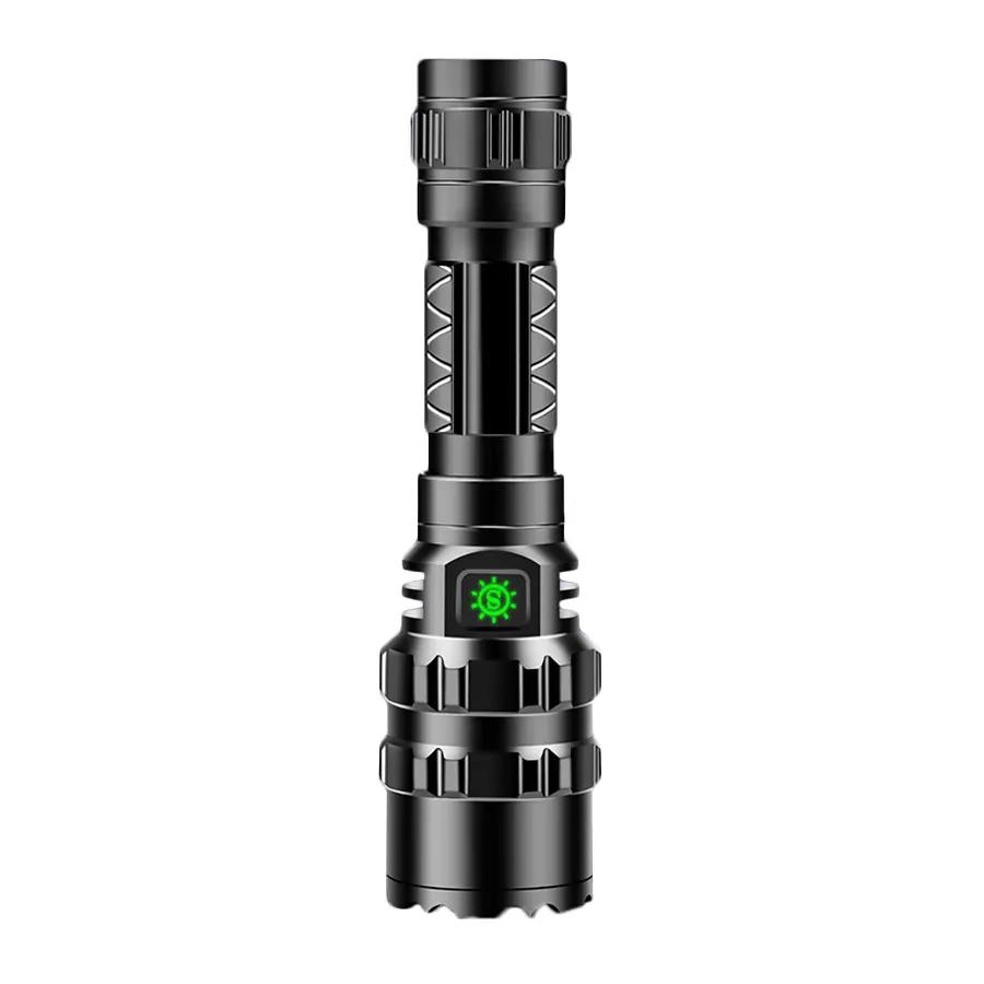 XANES 1102 L2 5Modes 1600 Lumens USB Rechargeable Camping Hunting LED Flashligh standing right up on a white surface