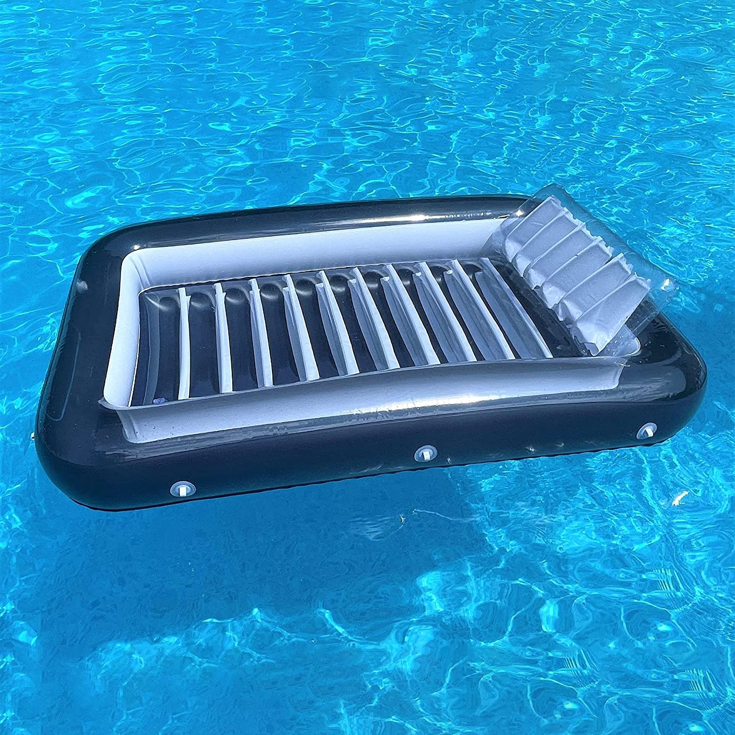 XL Floating Pool Bed, Inflatable Water Lounger Raft Sports & Outdoors - DailySale