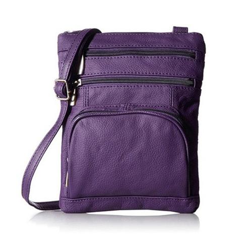 XL Super Soft Leather Crossbody Bag Bags & Travel Purple - DailySale