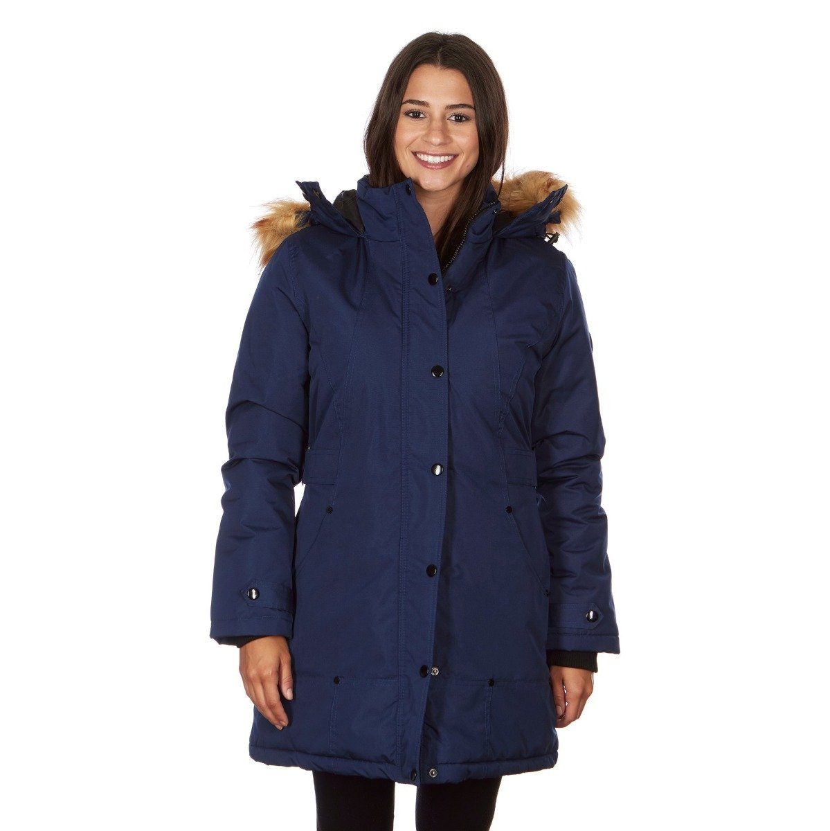 Yoki Women's Mid Length Hooded Puffy Coat Women's Apparel S Royal Blue - DailySale