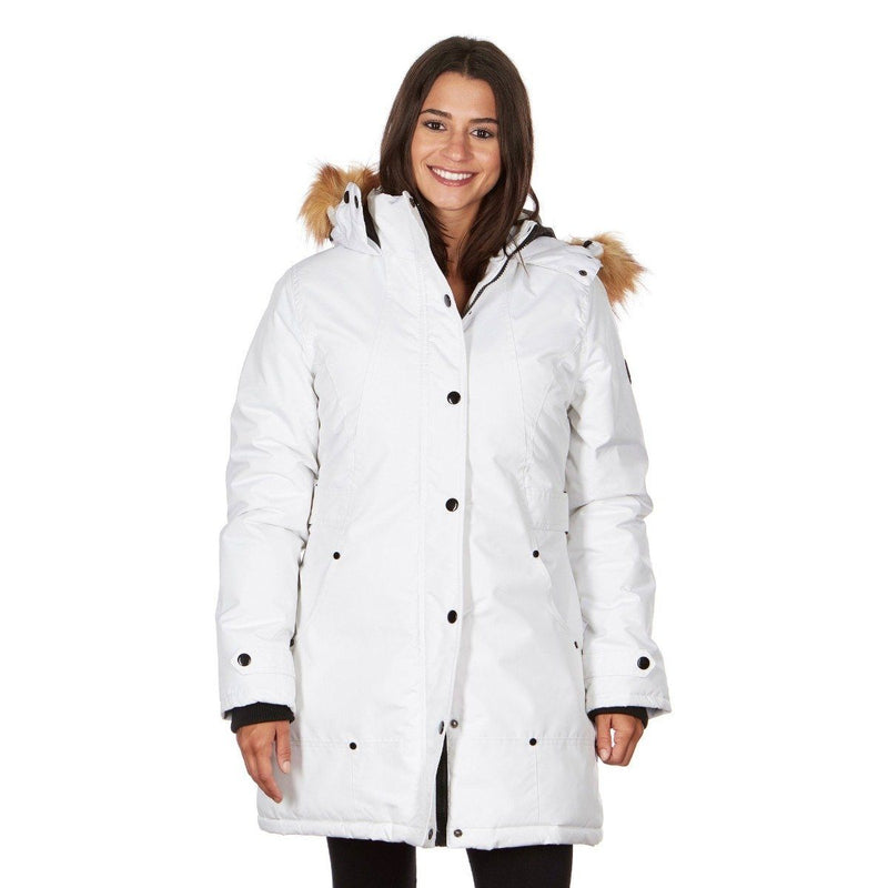 Yoki Women's Mid Length Hooded Puffy Coat Women's Apparel S White - DailySale