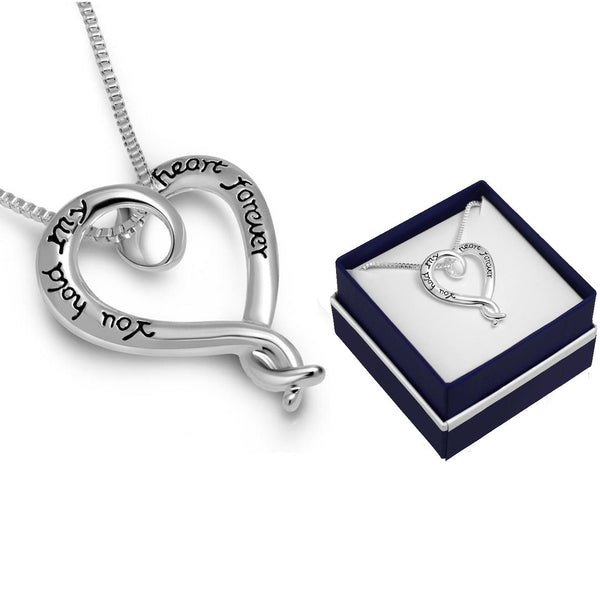 "You Hold My Heart Forever" Heart Necklace Necklaces - DailySale