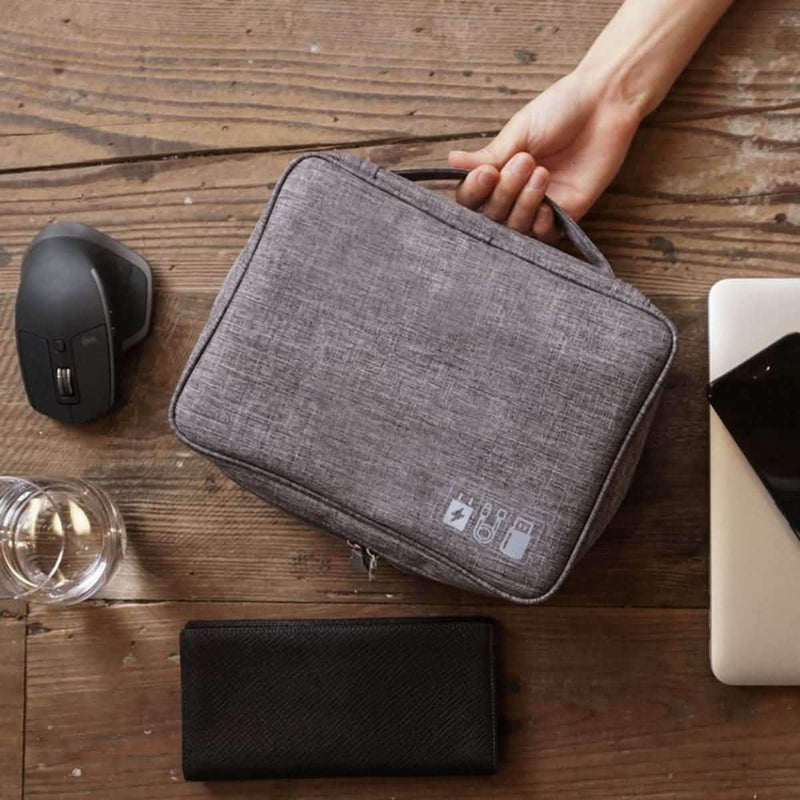 Zippered Cable Compartment Bag for Electronics Storage Gadgets & Accessories - DailySale