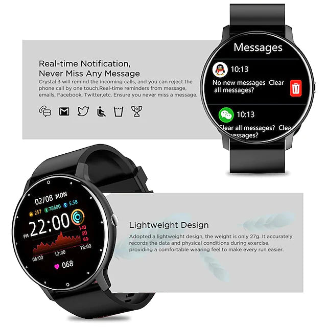 Zl02 Smart Watch 1.28 Inch Smartwatch Fitness Running Watch Smart Watches - DailySale